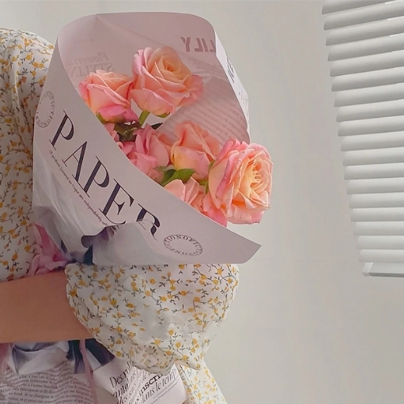 LUCIA  Fashion Newspaper Series Wrapping Flower Paper Flower Wrapping Paper Gift Box Packaging Materials