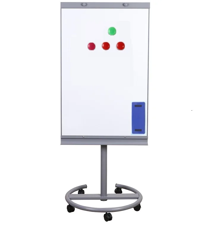 TWINCO Mobile Flipchart Whiteboard with Round Base Glass Whiteboard Bulletin Notice White Board Magnetic