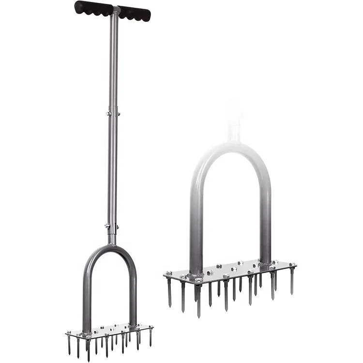 IFIXPRO Lawn Aerator Spike Metal Manual Dethatching Soil Aerating Lawn With 15 Iron Spikess