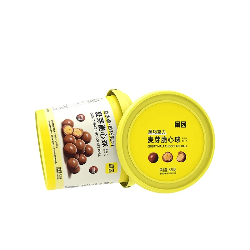 Custom round 500g microwave safe iml packaging boxes pp food grade cheese containers margarine plastic container with lid