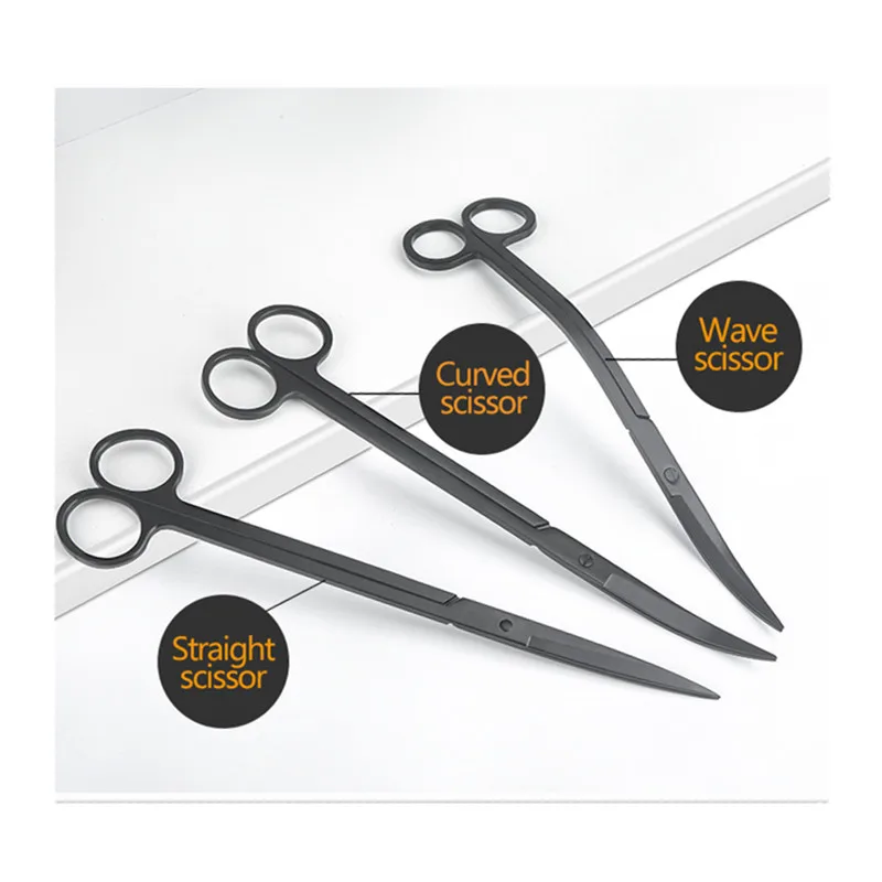 Amazon hot Stainless Steel long aquarium plant tools Aquascape Tool Kit aquarium scissors for Aqua Tank