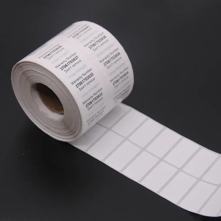 Small Serial Number Roll Self-Adhesive Custom Printed Packaging Labels Wholesale