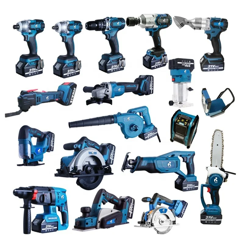 21v The Best Lithium Battery Cordless Electric Drill Power Drilling Machines Brushless Drill Tools Combo Set