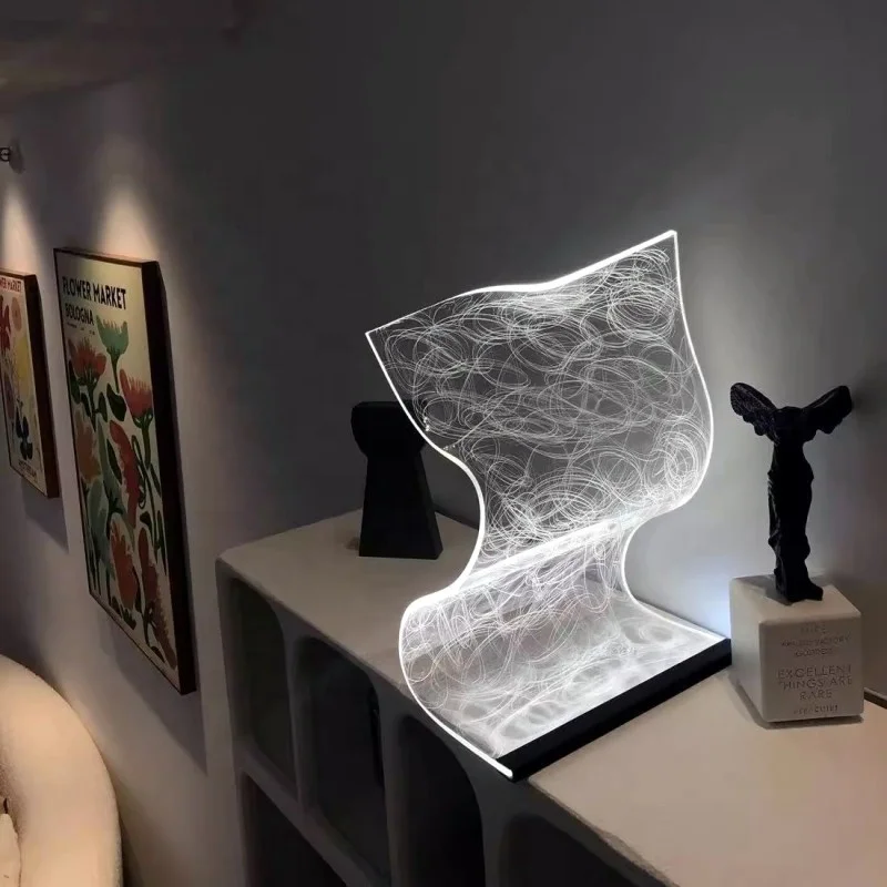 BETTER Modern Ins Style Acrylic Art Decorative Tabletop Night Light Creative Desktop Night Lamp