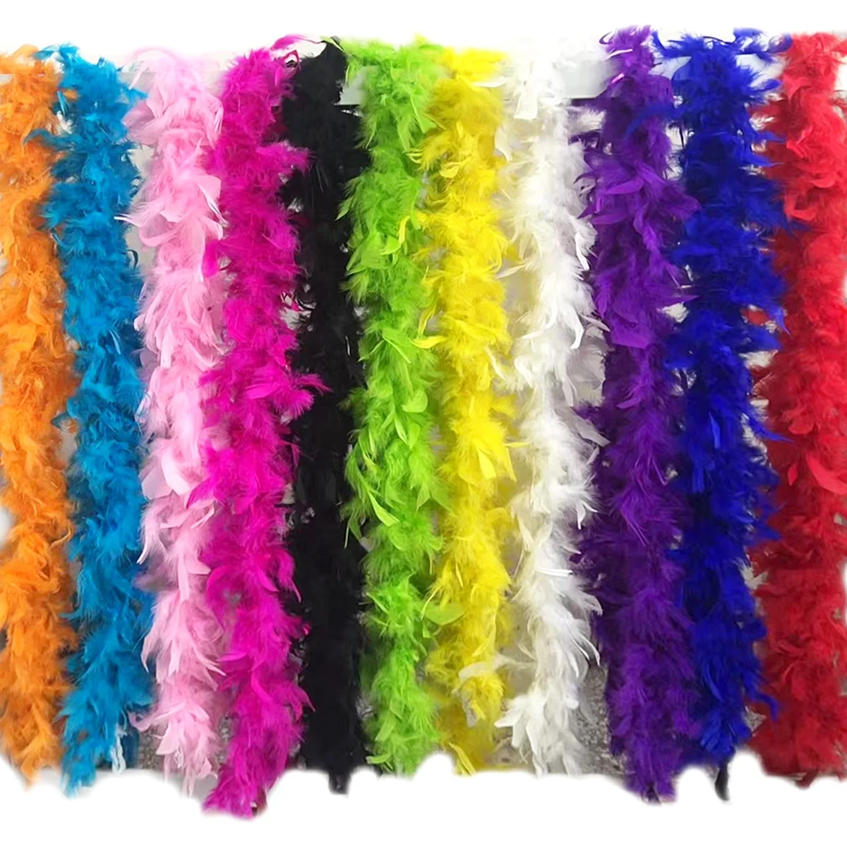 38-40g Decorative Turkey Coral Feather Boa handmade feather boa for Halloween Party