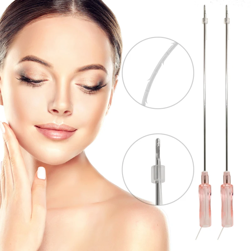 De Hilo For Beauty Lifting Pdo /Pcl  21g 60mm 100mm 4D L Blunt Cannula Needle Cog Pdo Thread