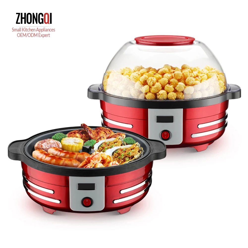 Высококачественный популярный автоматический Электрический нагреватель, портативный гриль для барбекю, домашняя большая круглая машина для приготовления попкорна