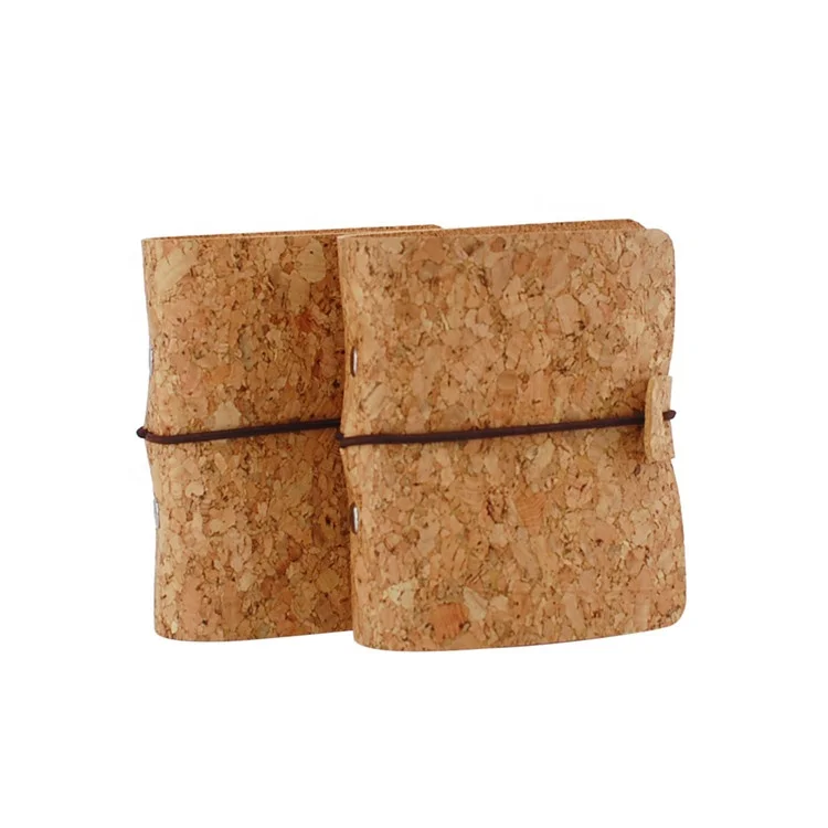 Custom Smart Cute Mini Cork Leather Notebooks Eco-friendly Paper with Natural Cork Cover Notebook