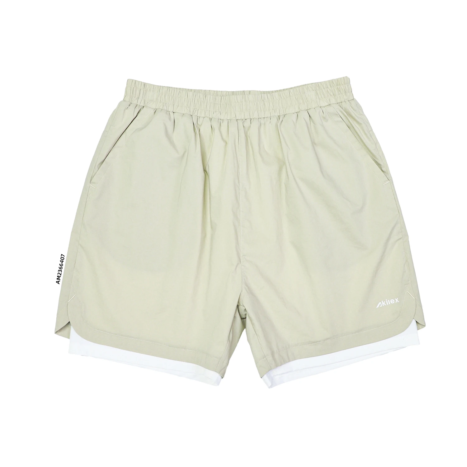 Custom  breathable 2 in 1 Running Shorts Quick Dry Athletic Liner Workout Shorts Zip Pocket Towel Loop Mens running short