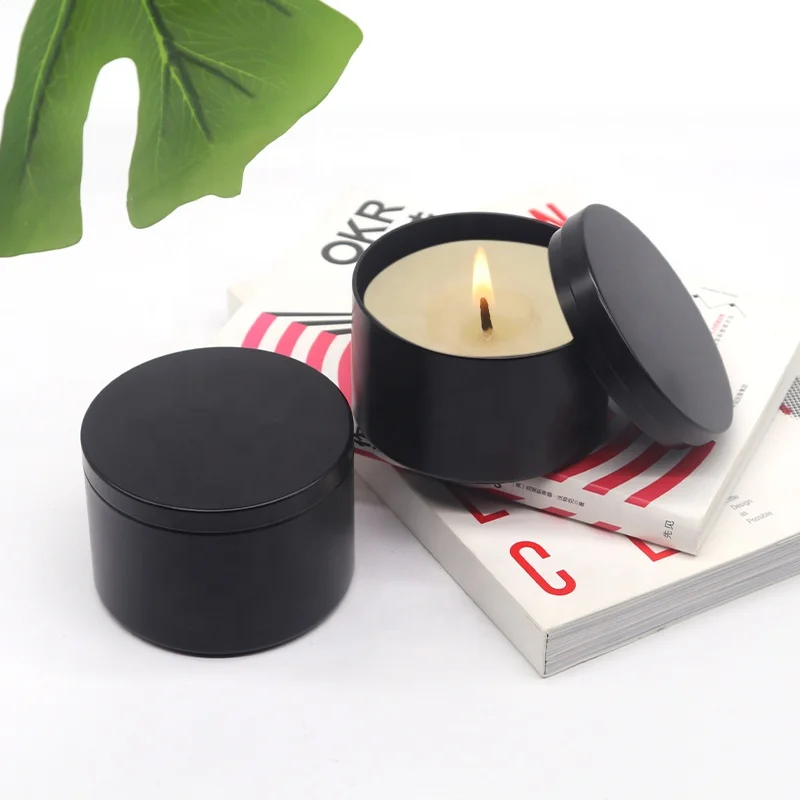 Factory Direct Sell Candle Tins With Lid 4 Oz Custom White Jar Matte Empty Tin Box For Candle Making Tin Can Candle Holder