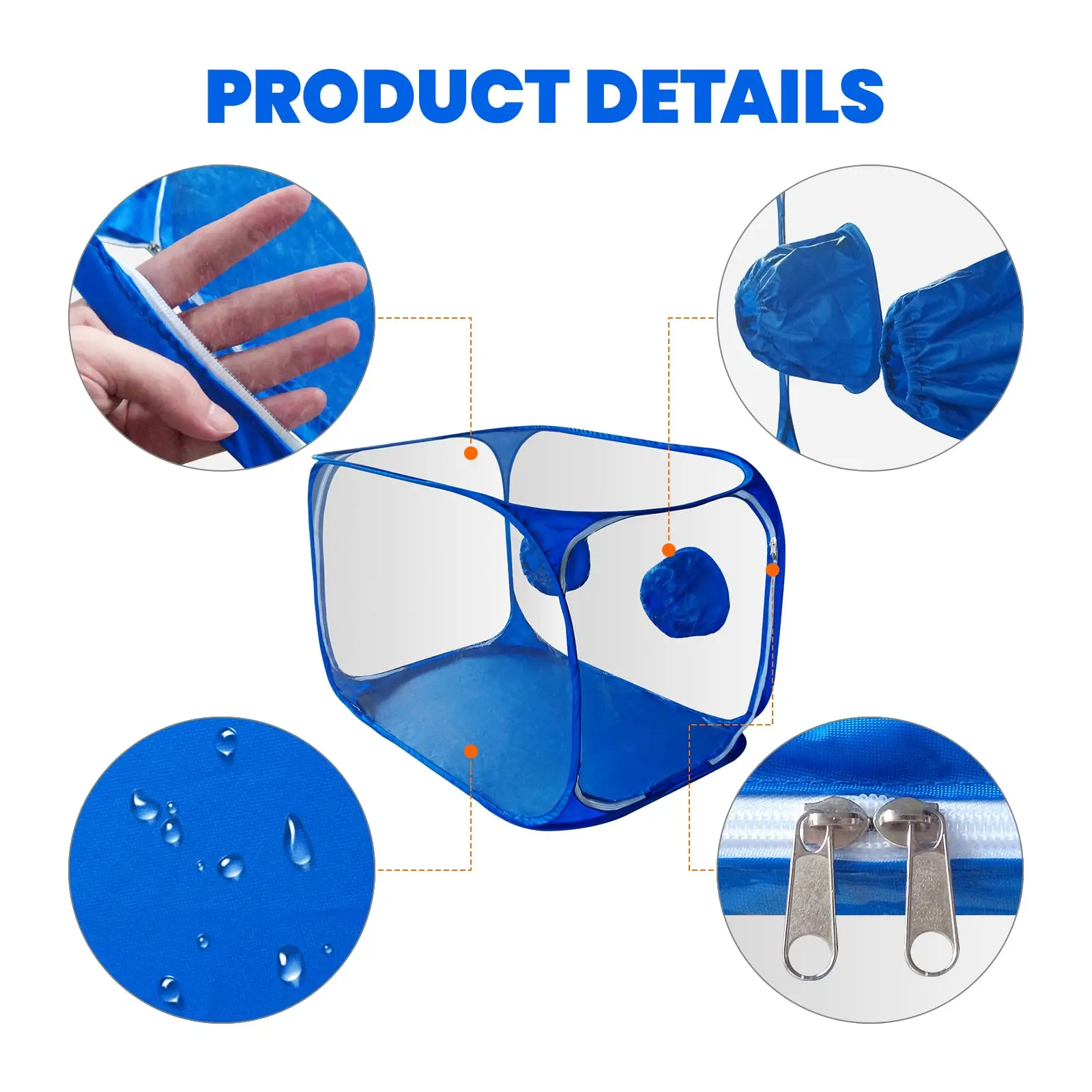 Still Air Box Mushroom Grow Kit-Mushroom Grow Bags Portable Mycology Fume Hood Propagation Stations,Mushroom Grow Tent(Blue)