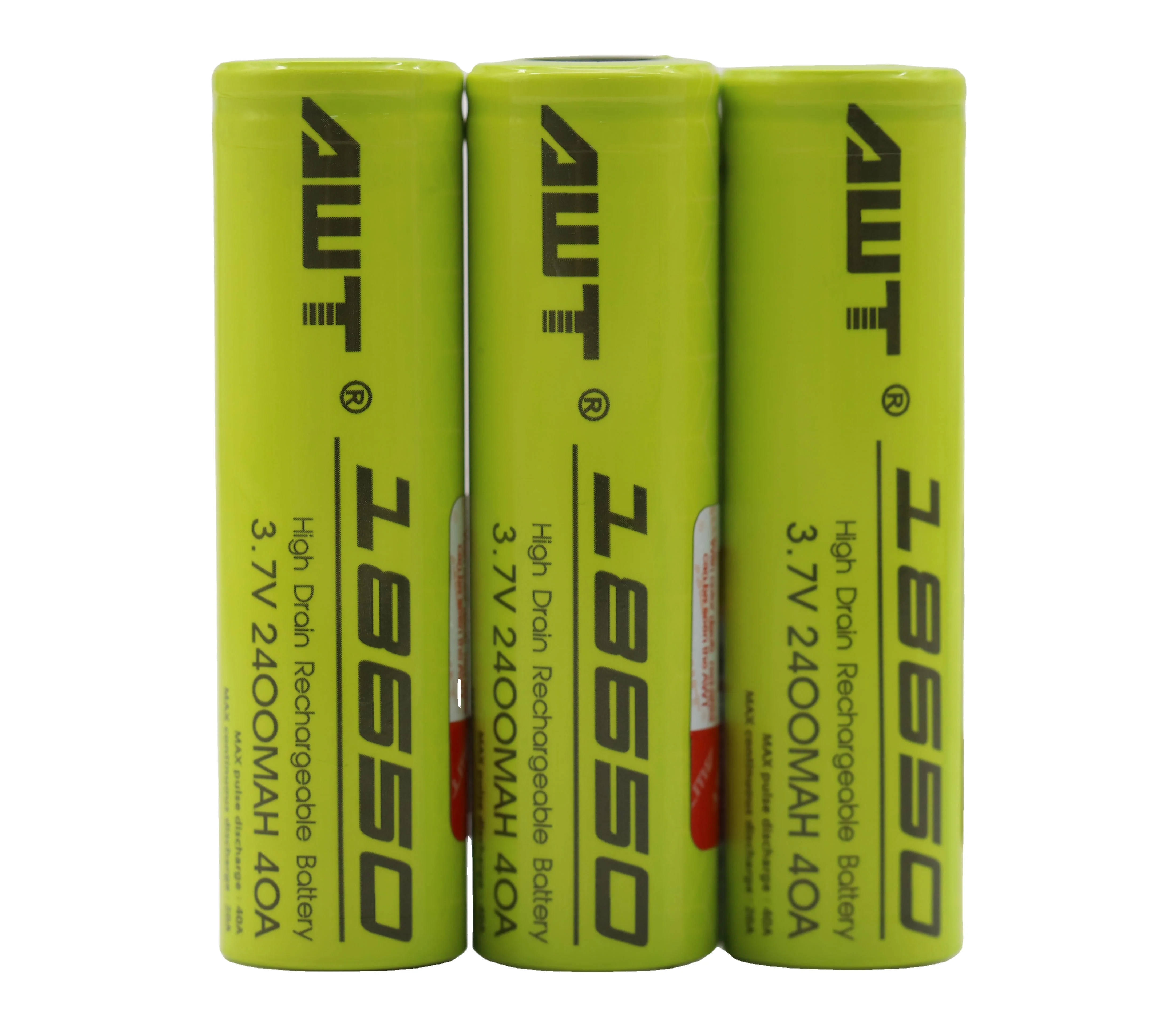 2021 hot sale  AWT 18650 3.7v 2400mAh 40A vape battery packaging 510 vape battery vape battery for solar energy system