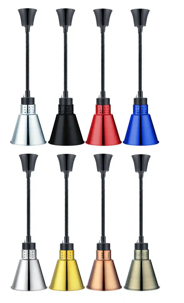 Single head food Telescopic heating lamp Hanging Food Warming light warmer lamp for wholesale