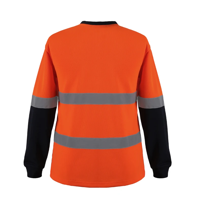 Hi Vis Polo Shirts Roadway Night Reflective Long Sleeve Shirt Safety Polo Reflective Safety Clothing
