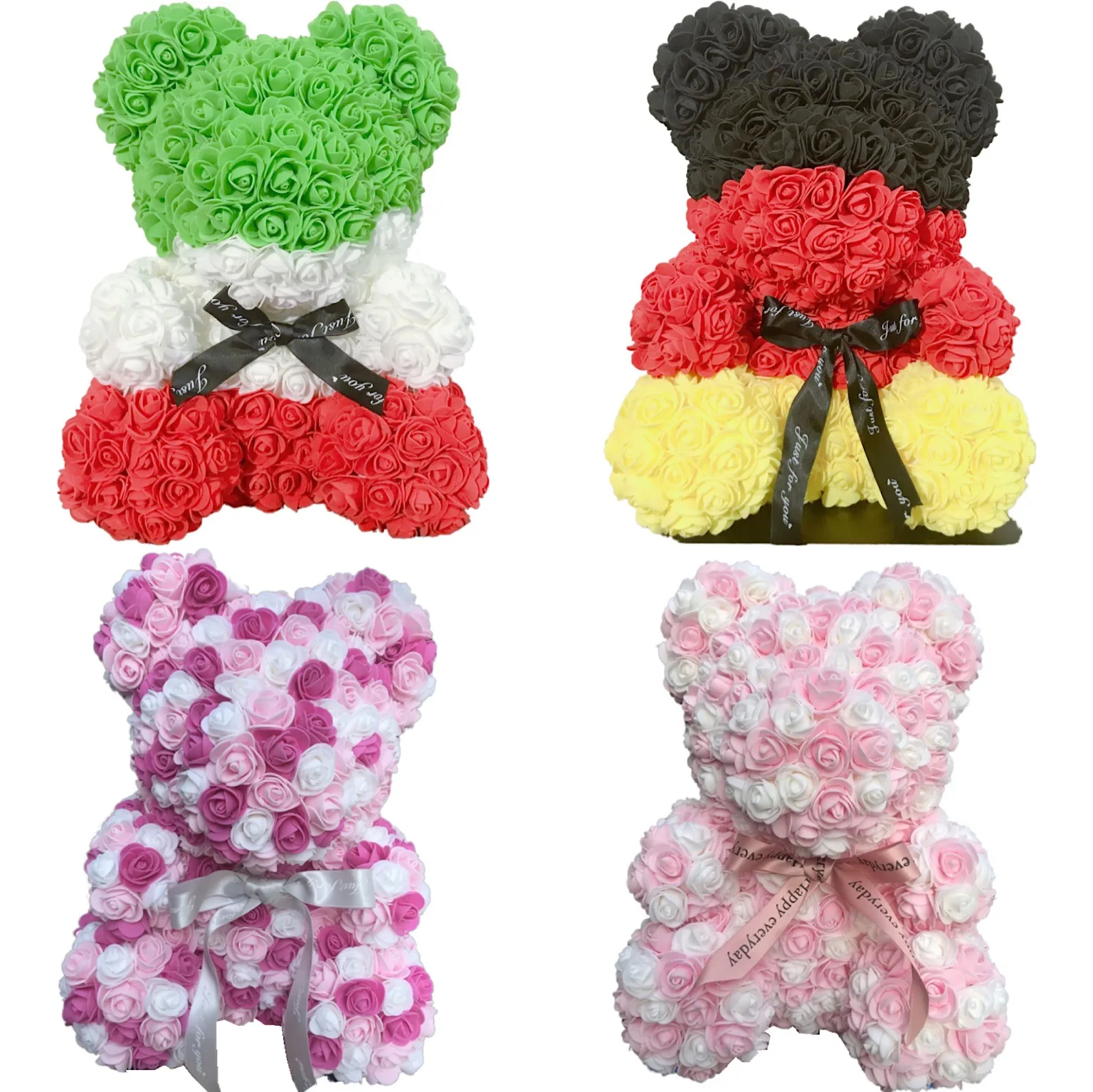 2021 New Year gift rose bear 40 cm decoration 25 cm teddy bear for Children