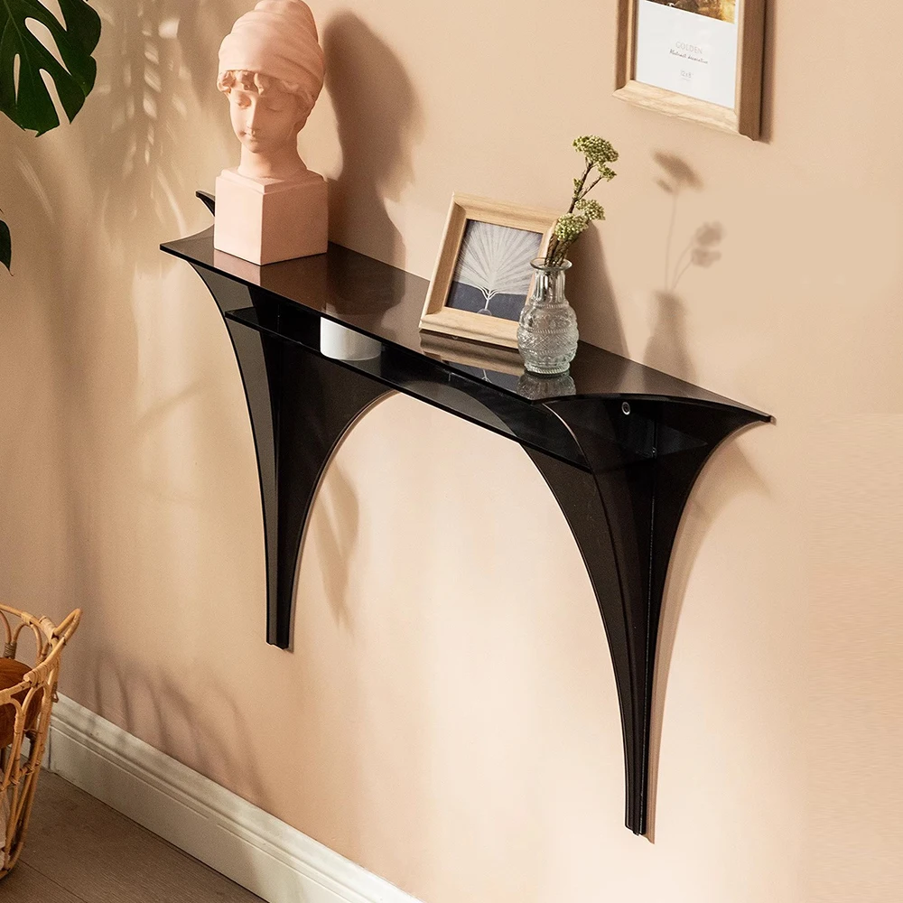 Modern Living Room Furniture Wall-Mounted Hallway Long Narrow Console Table  Acrylic Console Tables With Storage