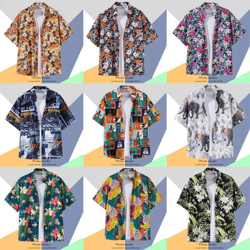 2024 Resort Designer Summer Shirt For Men Short Sleeve Hawaii Beach Shirts Men Casual Custom Hawaiian Shirt