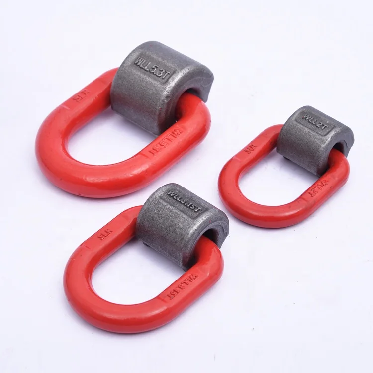 Sea Container Container Lashing Parts 1.2T 2T 5.3T 8T 15T  D Ring with Welded Clamp