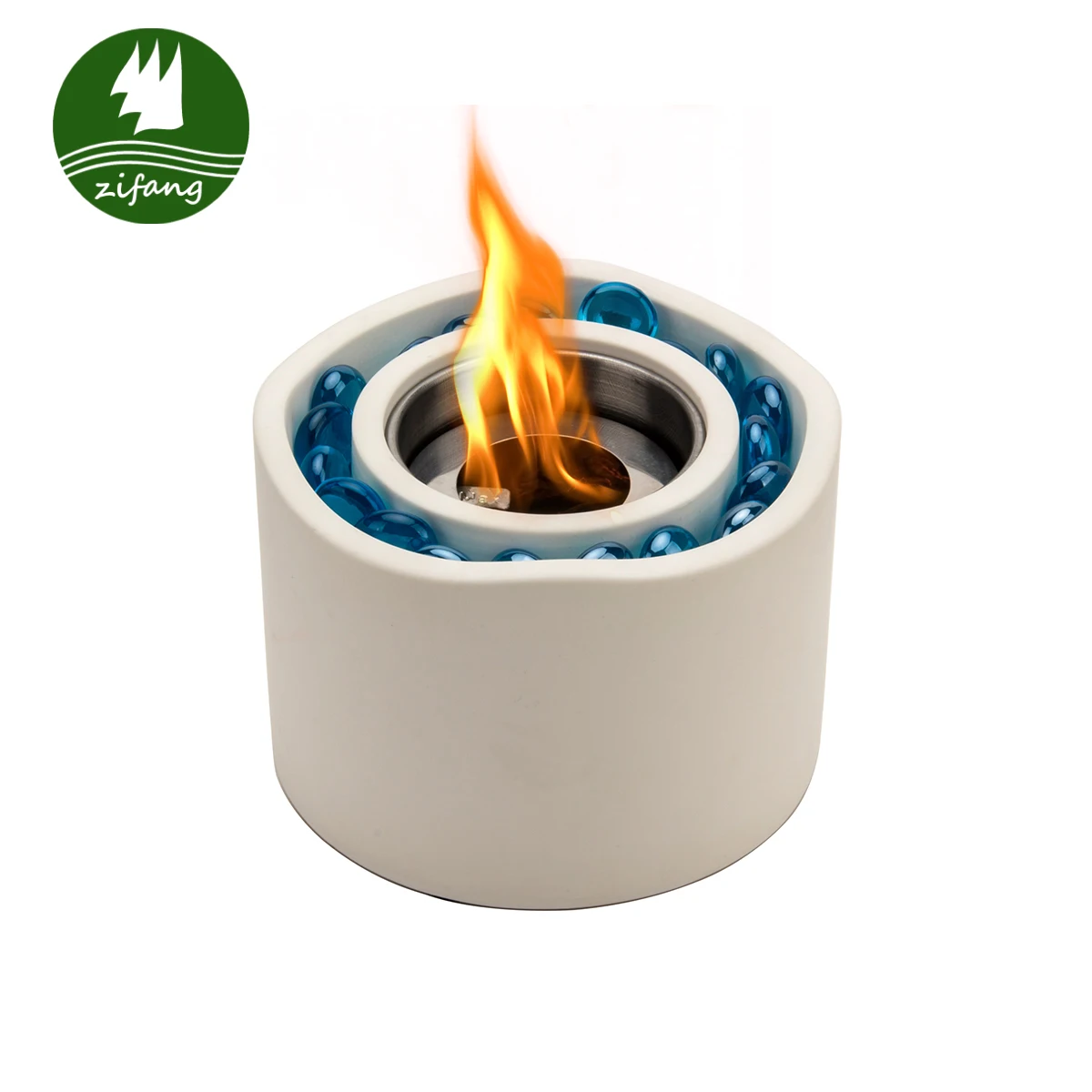 Manufacturer Outside Customized Concrete Bowl Mini Tabletop Portable Gel Bio Ethanol Rubbing Alcohol Fireplace Burner For Sale