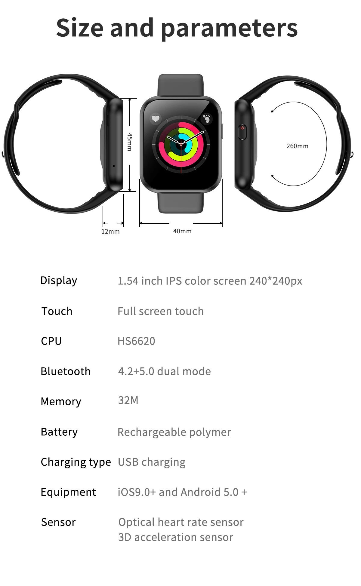 Смарт-часы x6plus 1 54 дюйма bluetooth пульсометр тонометр