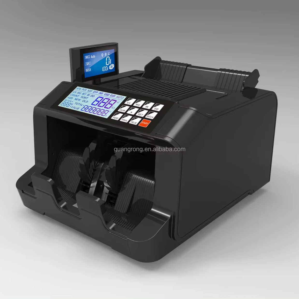 Bill Money Counter Worldwide Cash Counting Machine with UV and MG checker Algeria currency counter GR728