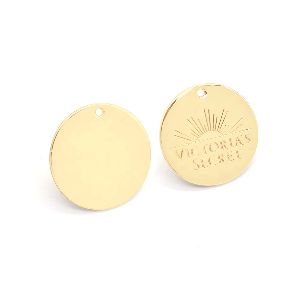 30 мм Ювелирные изделия лазерная цена металлическая бирка для одежды на