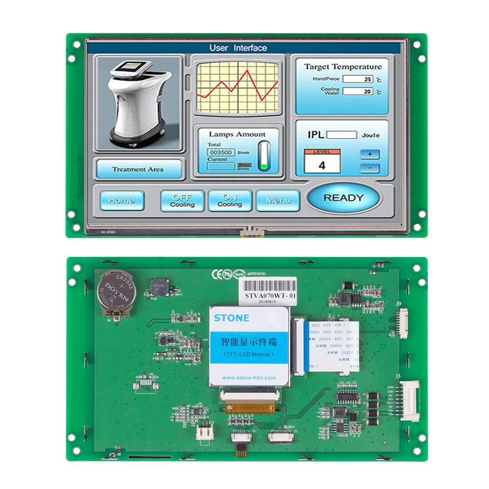 RGB Interface Display Truly Transflective TFT RTP LCD WithScreen high brightness 7 inch lcd screen (1600102270712)