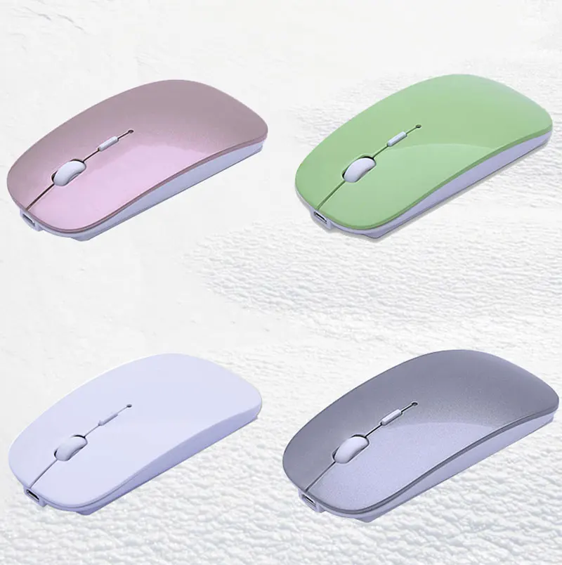 Ergonomics Ultra-thin Silent lightless Household Rechargeable Wireless Mouse