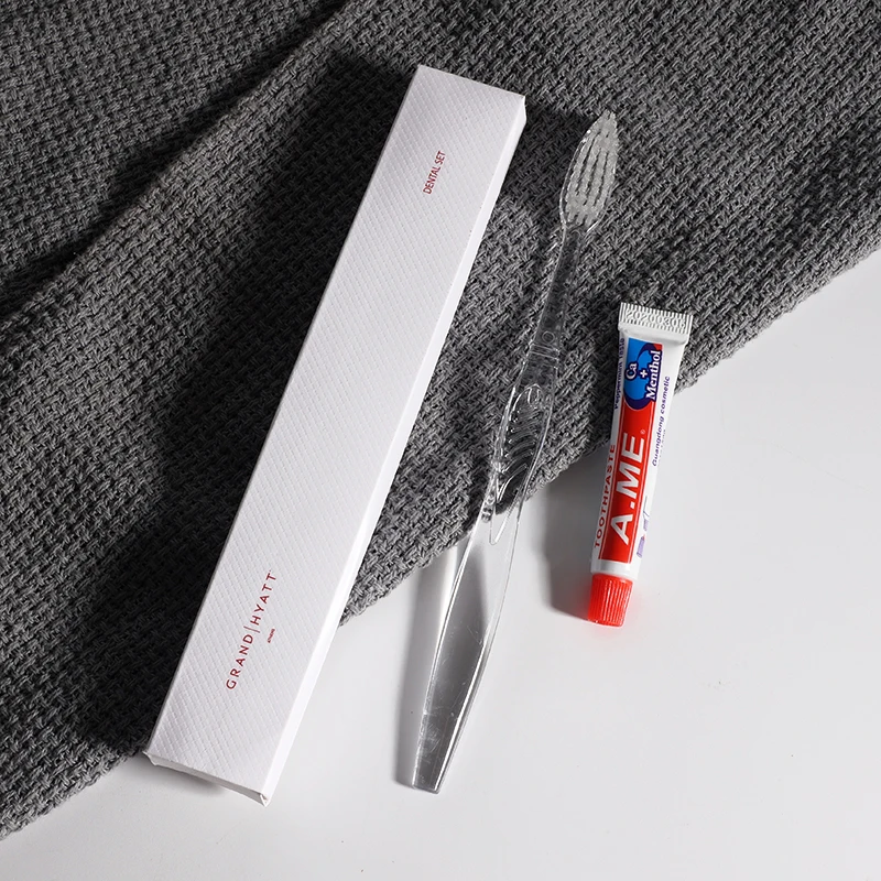 Wholesale Hotel Toothpaste Toothbrush Set Amenities Hotel Supplies Disposable Simple Toothbrush Toilet