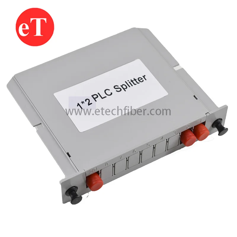 FTTH PON 1x2 SC UPC APC Plug In Card Type LGX Box Module Cassette PLC Fiber Optic Splitter