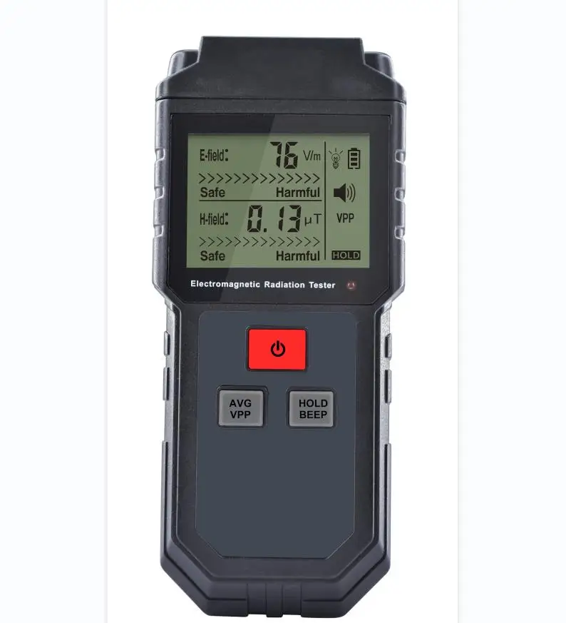 High Sensitive Electromagnetic Radiation Detector LCD screen EMF Tester with alarm function
