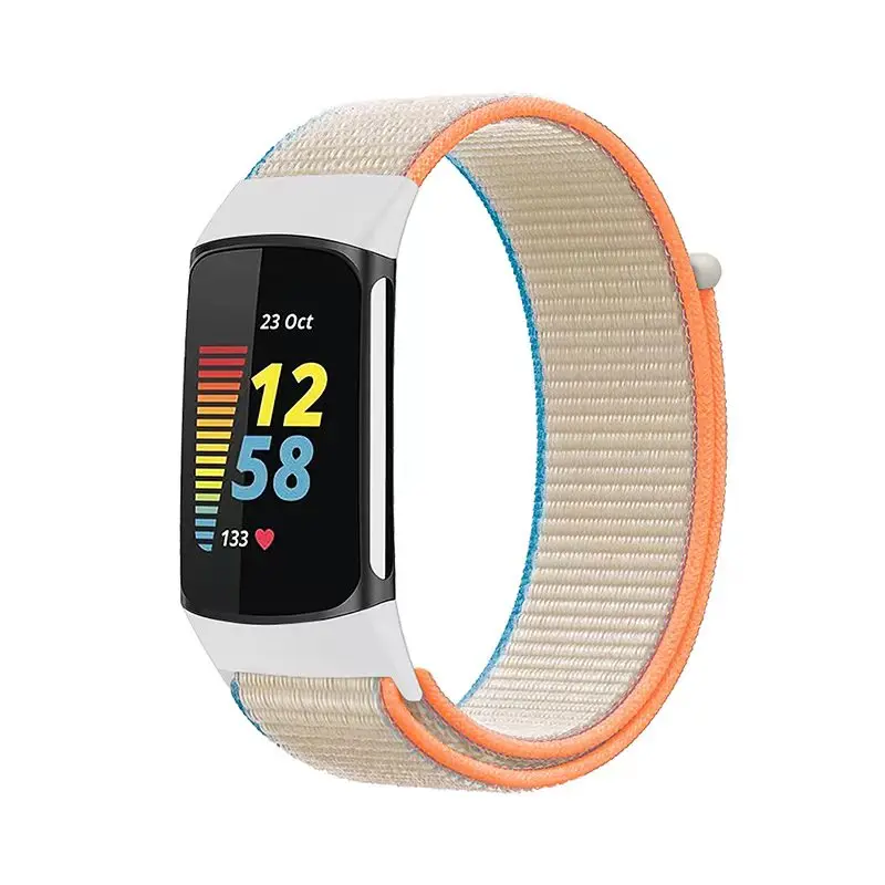 Nylon braided fitbit change 2 3 4 adjustable loop watch bands 14 colors Suitable for FITBIT LUXE smart nylon strap