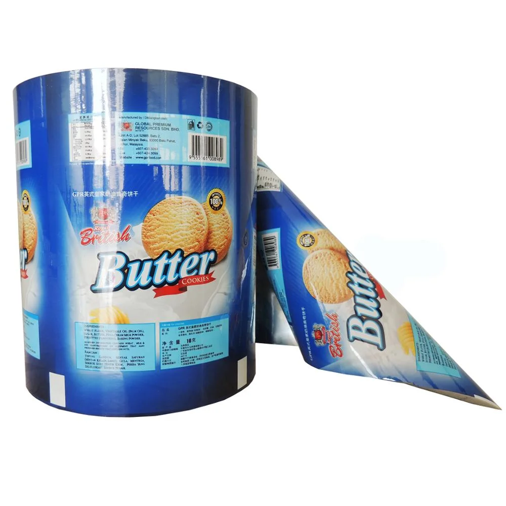 Cookie plastic food packaging roll film with aluminum laminated film