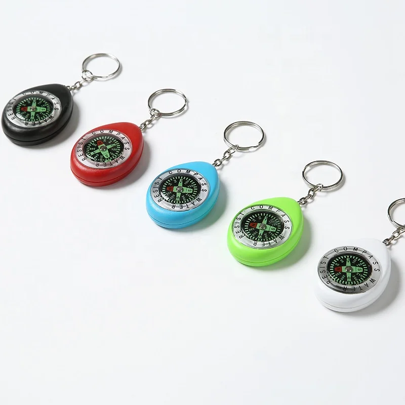 Portable Mini Compass Backpack Pendant Key Ring Outdoor Pendant Compass Ball Compass