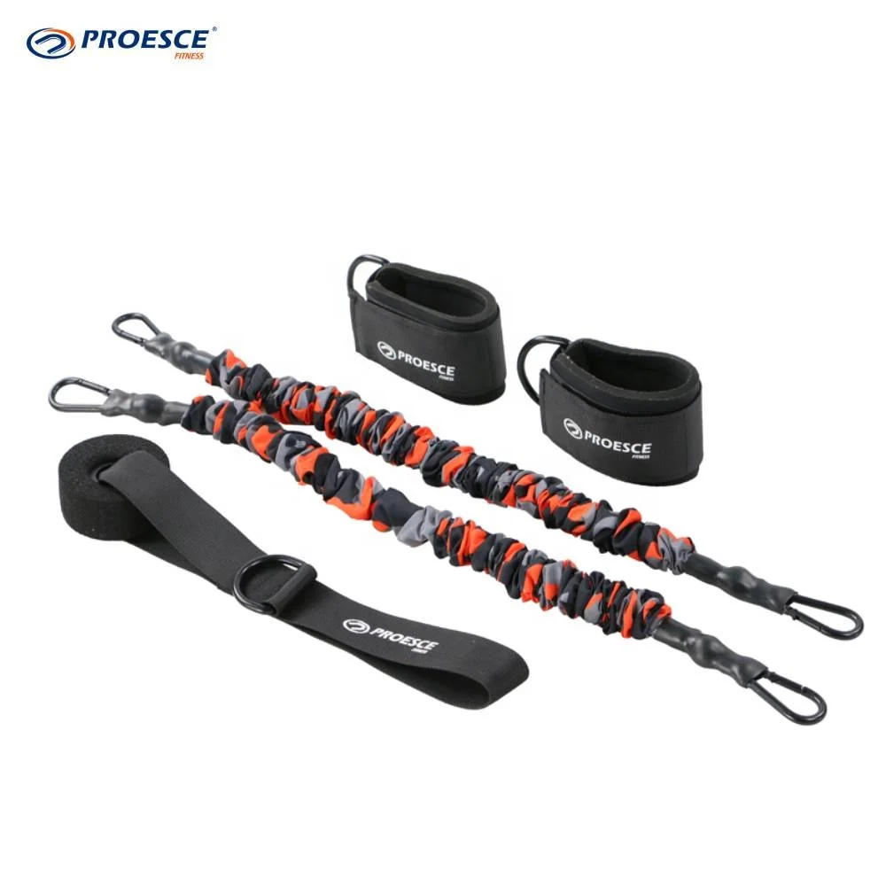 Resistance stretcher pull up ropes chest, leg expander with Fabric cloth cover Custom Logo muscle groups Yoga home Gym Exercise