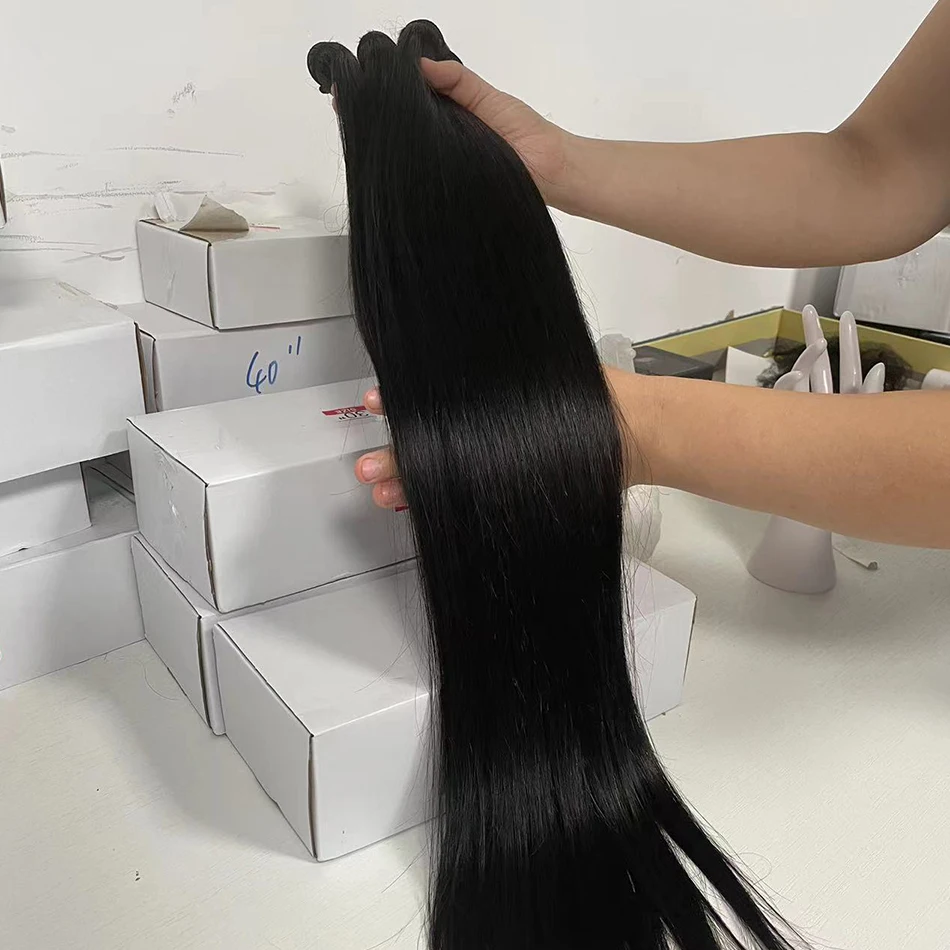Raw Vietnamese Bundles Cuticle Aligned Virgin Human Hair Weave Double Drawn Hair Bone Straight Hair Bundles
