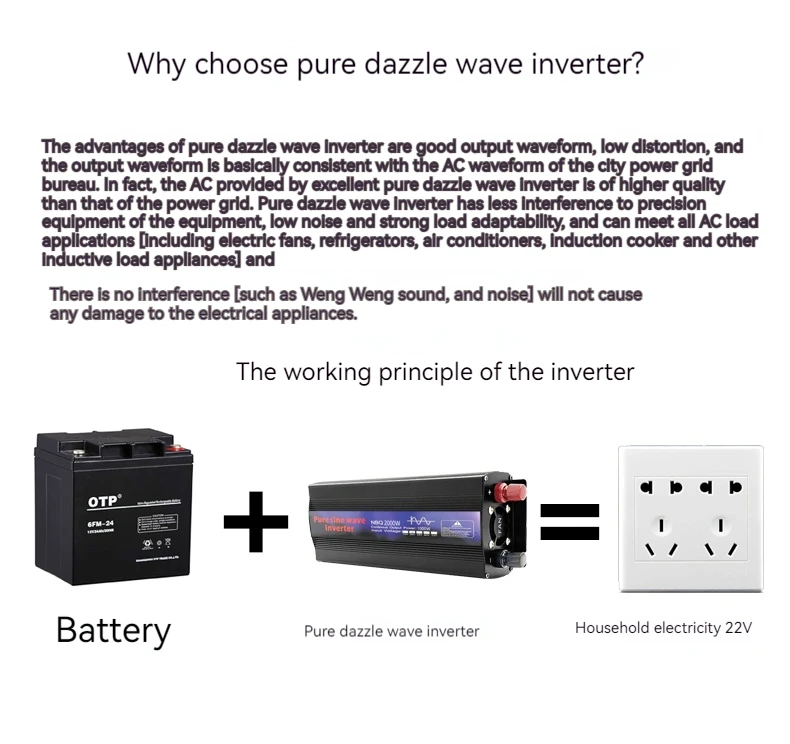 Pure Sine Wave 3000w 12v 24v 220v Convertisseur 12v 220v Pur Sinus 3000w Power Inverter Dc 12v To Ac 220v 110v 3000w