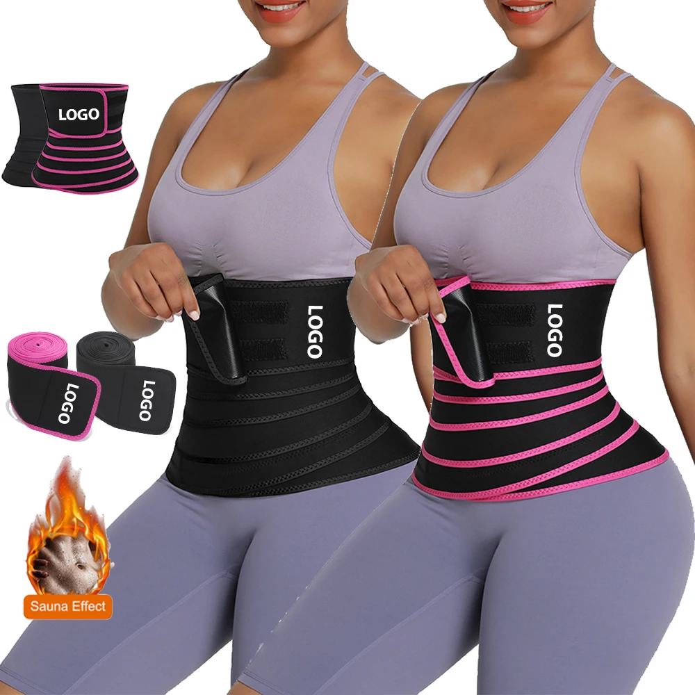 Wholesale Women Slimming Tummy Wrap Stomach Compression Neoprene Corsets Waist Trainer  Bandage Wrap Waist Trainer
