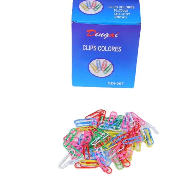 Рекламные, лидер продаж, индивидуальные скрепки, высококачественные цветные скрепки для канцелярских принадлежностей