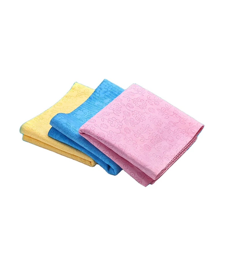Low price wholesale multi-color customized 3D pva carving cosmetics towel Super absorbent hair drying towel