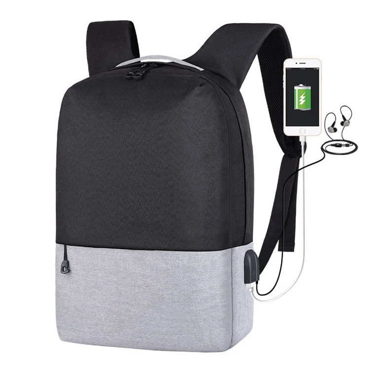 Blank stock oxford fabric USB charge outdoor laptop backpack bag