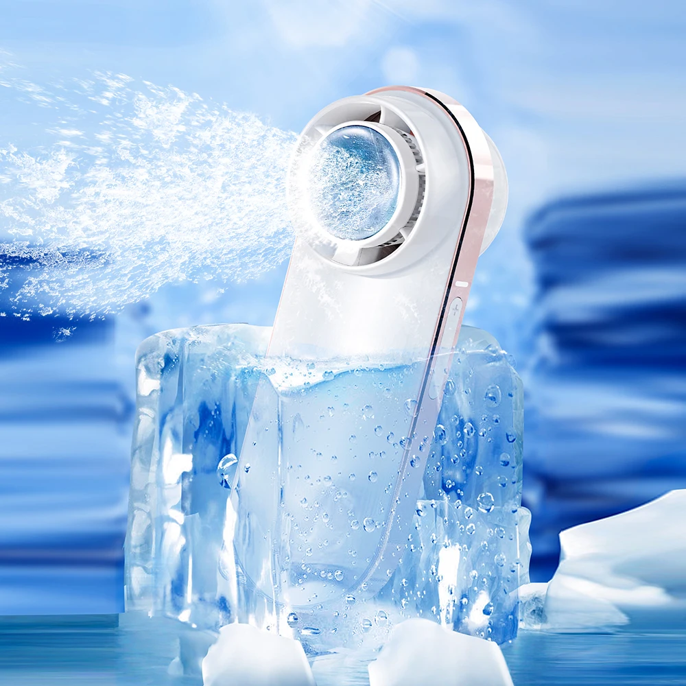 2024 New arrival 3 in 1 Multi functional High Speed Fan Semiconductor Cold compress Fan Power Bank Type C to C Portable Mini Fan