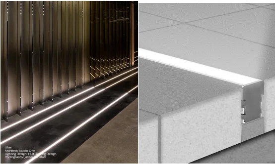 
Recessed decking wall floor linear lighting Inground led aluminum profile K50 