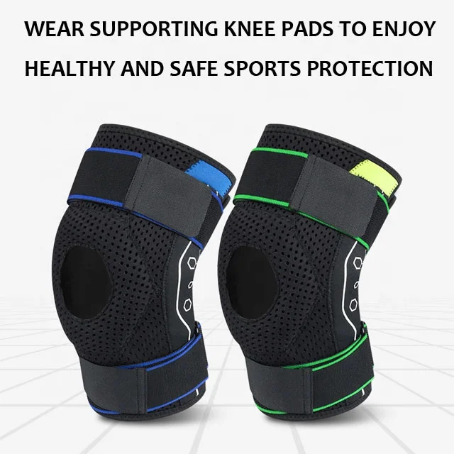 Adjustable knee compression brace Kneelet Kneecap brace silicone knee pads patella support foldable aluminum strip