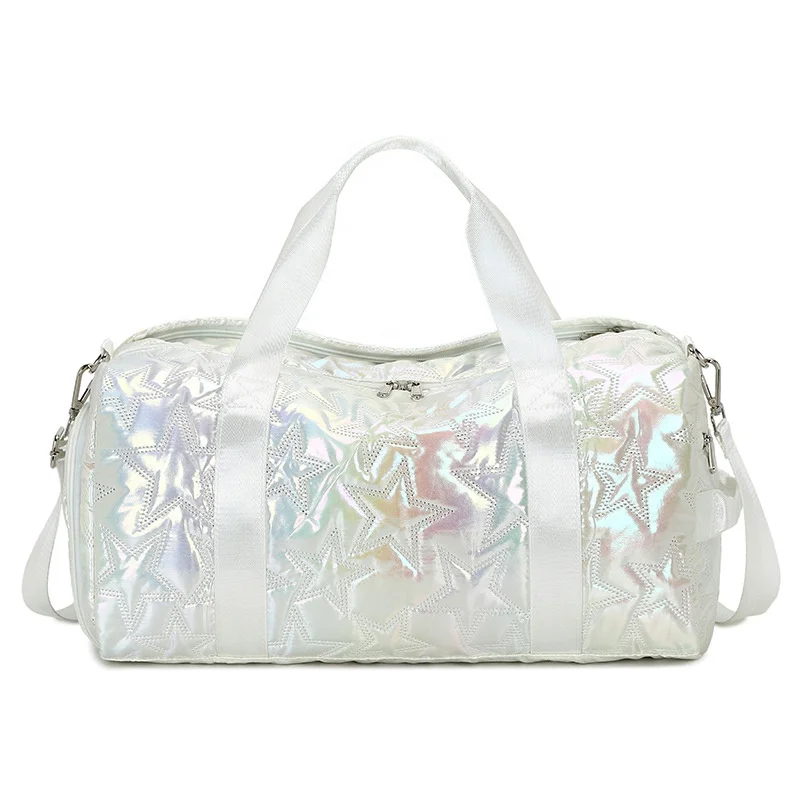 Дорожная сумка из полиэстера милая спортивная для женщин и девушек Роскошные Яркие кроссовки со звездами складная дорожная с