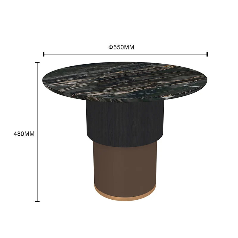 Wholesale Modern Black Marble Top End Table With Gold Plated Stainless Steel Leg Side Stool Coffee Table Marble Coffee Table