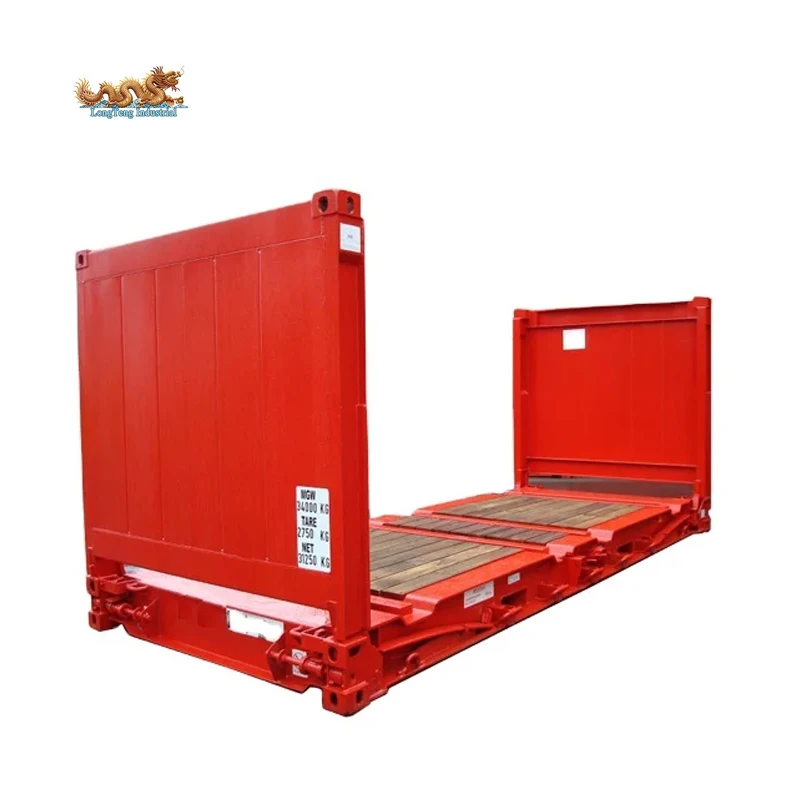 Готовый к отправке складной легкий замок деревянный пол 20ft 20 Flatrack плоский контейнер для транспортировки продажи