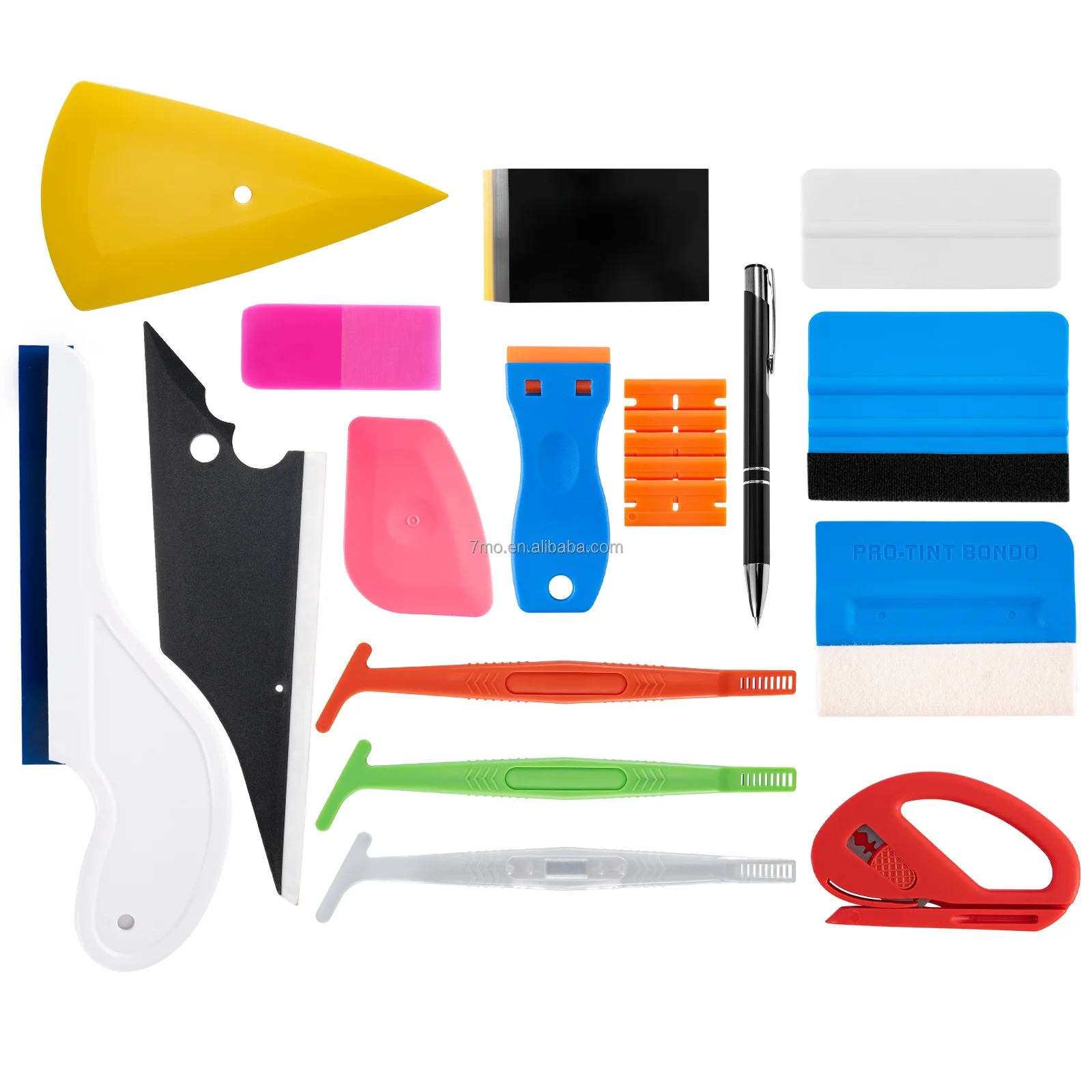 7mo Professional Car Wrap Vinyl Tools Kit Vehicle Applicator Kit for Window Tint Film Install Wallpaper Tools