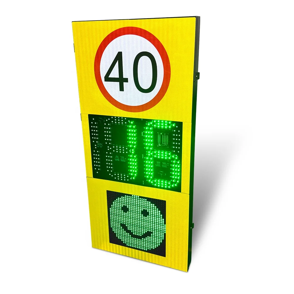 radar feedback sign / 2 and half digit with face light speed radar limit sign Hot sales the Middle East