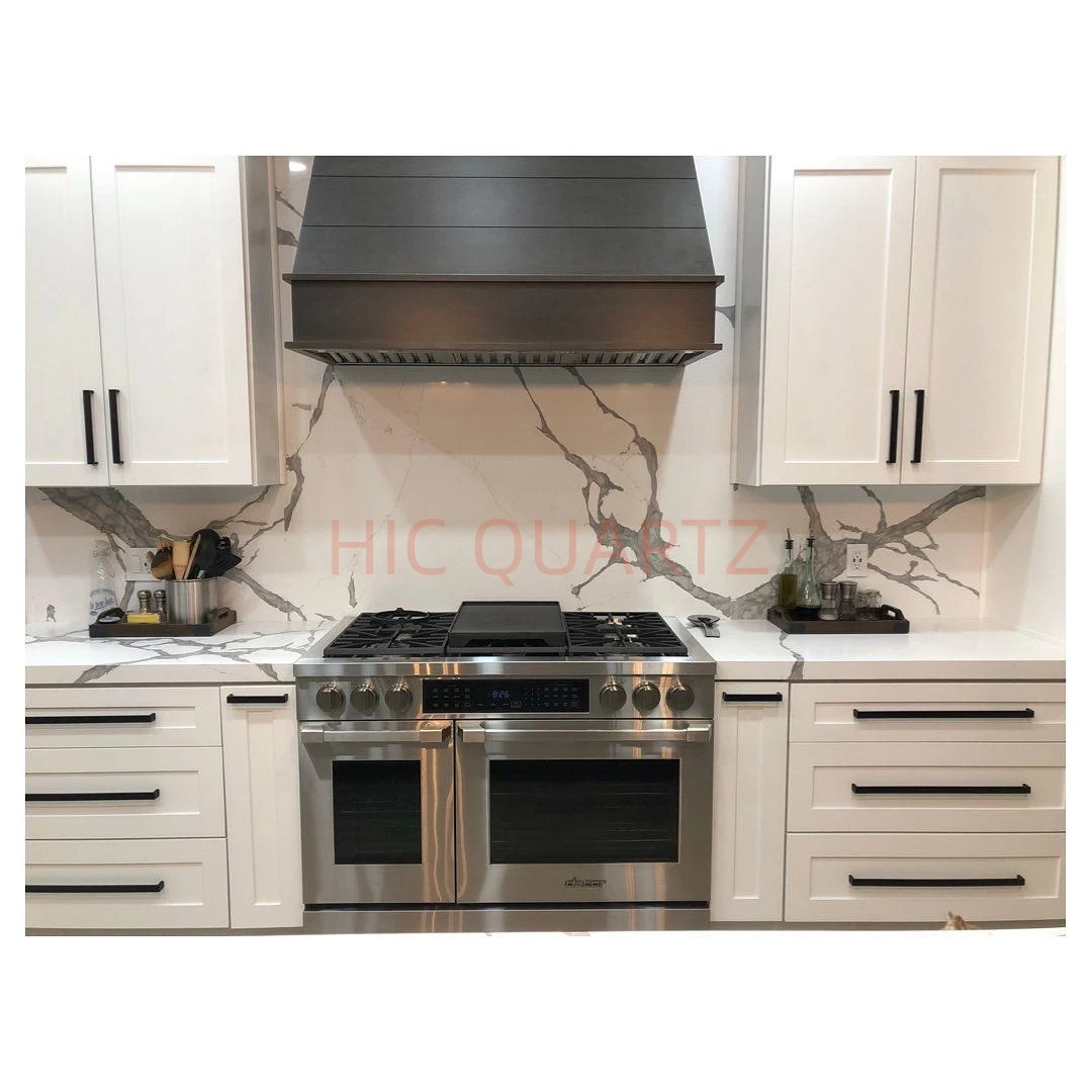artificial quartz slab artificial calacatta quartz countertop with golden veins calacatta gold quartz stone slab